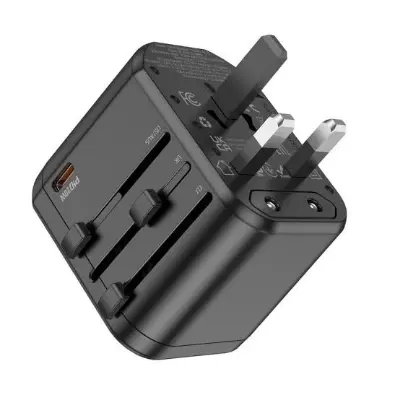 Picture of HOCO AC15 Walker 3-Port PD20W + 2USB Universal Conversion Charger -Black