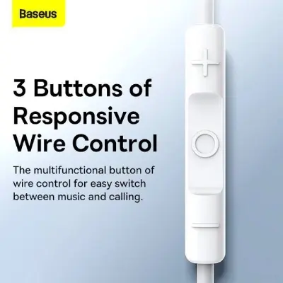 Picture of Baseus Encok C17 Type-C In-Ear Earphone - Headphone -White