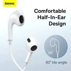 Picture of Baseus Encok C17 Type-C In-Ear Earphone - Headphone -White