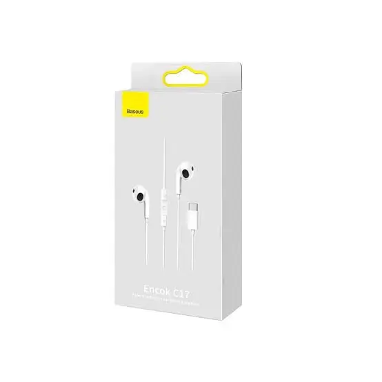 Picture of Baseus Encok C17 Type-C In-Ear Earphone - Headphone -White