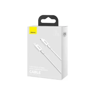 Picture of Baseus Superior Series USB to Lightning-Fast Charging Cable Data Transfer 2.4A for iPhone 13 12 11 Pro Max Mini XS X 8 7 6 5 SE iPad and More 1M Black -White