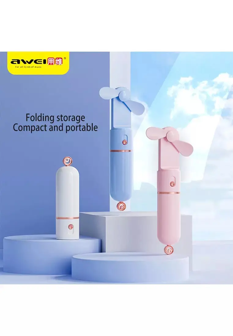 Picture of Awei F32 Rechargeable Fan -White