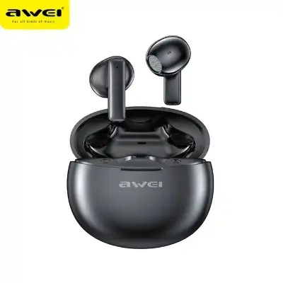 Picture of Awei T87 TWS Earbuds Wireless Bluetooth Earphones With Mic HD Call Noise Reduction Headphones Hifi Sound Music Gamer Headset -Black