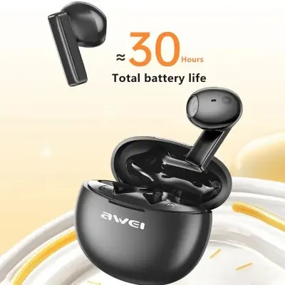 Picture of Awei T87 TWS Earbuds Wireless Bluetooth Earphones With Mic HD Call Noise Reduction Headphones Hifi Sound Music Gamer Headset -Black