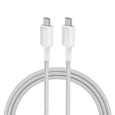 Picture of Anker 322 3ft Nylon Braided USB-C to USB-C Data Cable -White