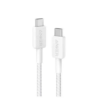 Picture of Anker 322 3ft Nylon Braided USB-C to USB-C Data Cable -White