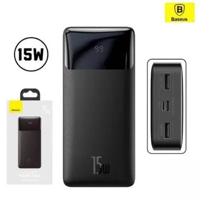 Picture of Baseus Power Bank Bipow Digital Display 20000mAh 15W -Black