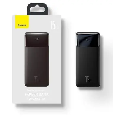 Picture of Baseus Power Bank Bipow Digital Display 20000mAh 15W -Black