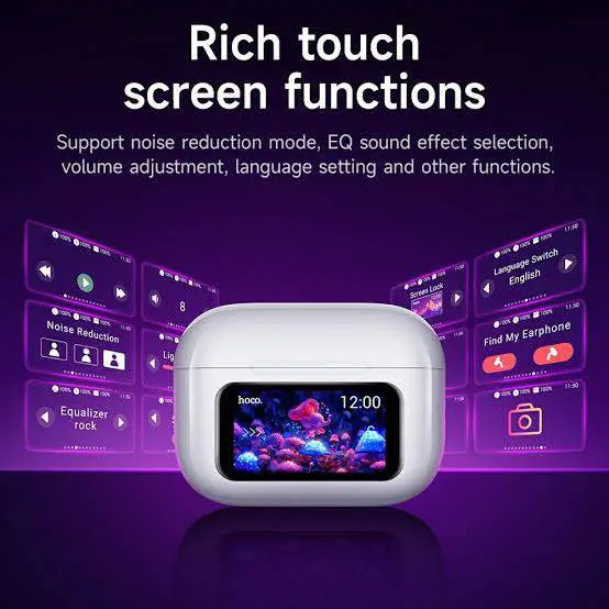 Picture of Hoco EW72 ANC TWS Earbuds With Touch Screen -Black