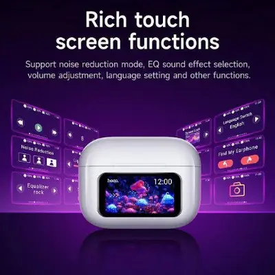 Picture of Hoco EW72 ANC TWS Earbuds With Touch Screen -Black