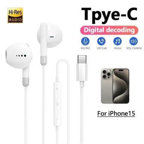 Picture of MKB M802 primium Earphone Type c All phone support -White