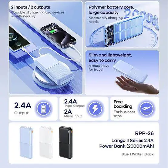 Picture of Power Bank 20000mAh RPP-26 REMAX -Beige