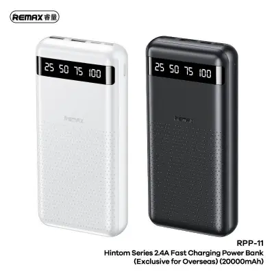 Picture of Remax RPP-11 Real Fast Charging New 2024 Newest Texture design Qi Smallest Mobile Charger Power Bank Price 20000Mah -Black