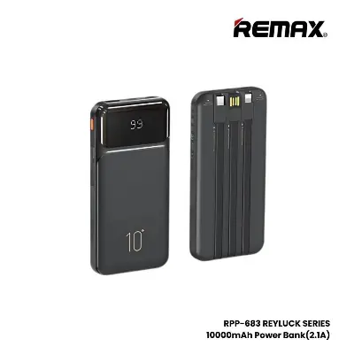 Picture of REMAX RPP-683 Reyluck Series 10000mAh Power Bank(2.1A) -Black