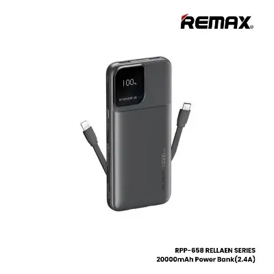 Picture of REMAX RPP-658 Rellaen Series 20000mAh Fast Charging Power Bank(2.4A) -Black