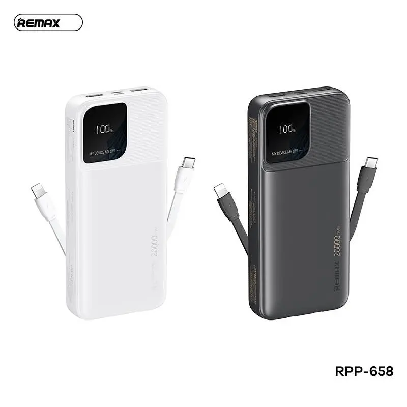 Picture of REMAX RPP-658 Rellaen Series 20000mAh Fast Charging Power Bank(2.4A) -Black