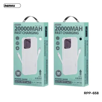Picture of REMAX RPP-658 Rellaen Series 20000mAh Fast Charging Power Bank(2.4A) -Black