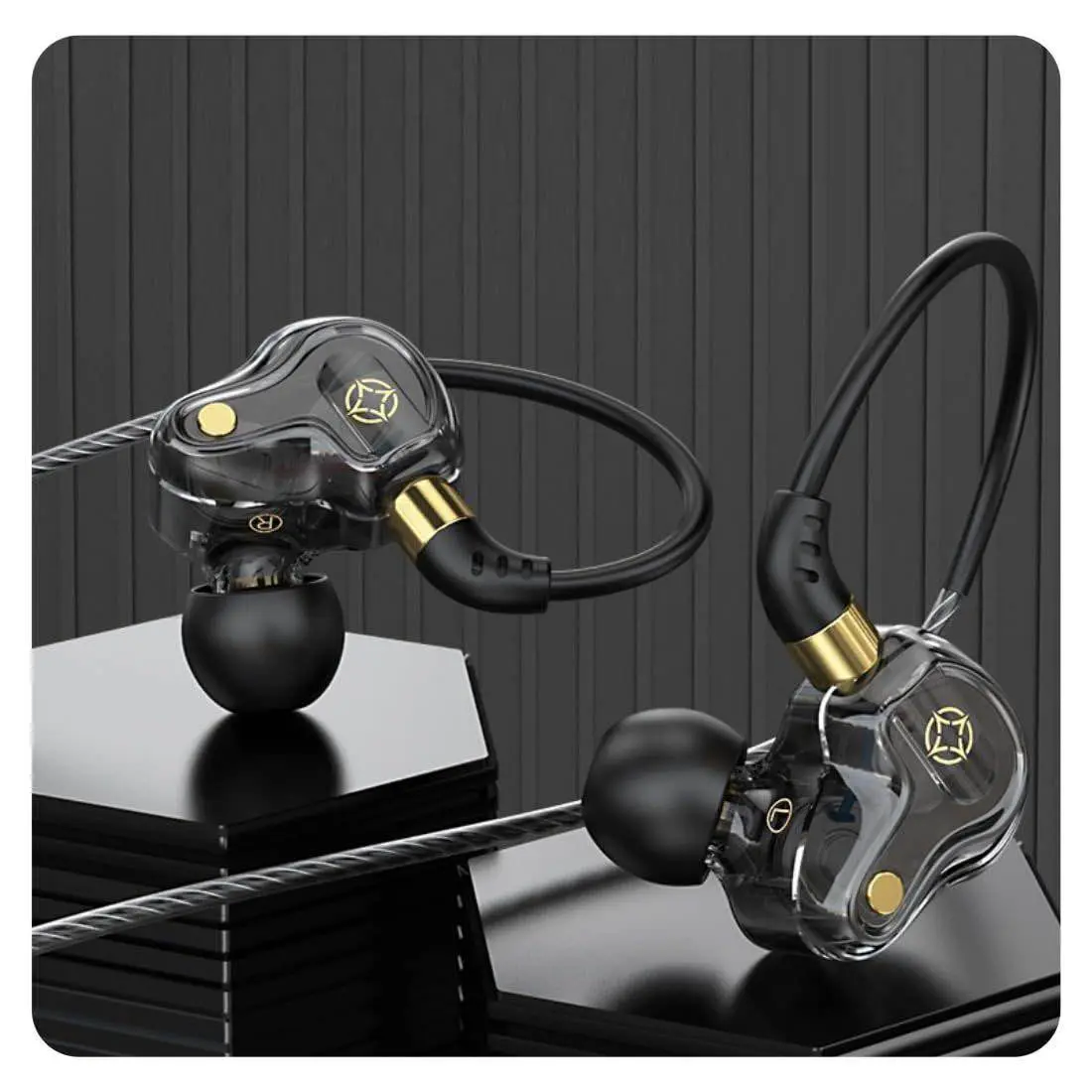 Picture of MKB m808 Dual Dynamic Hifi Bass Earphone