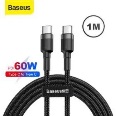 Picture of Baseus Cafule Cable Durable Nylon Braided Wire USB Type-C QC3.0 3A 1M black-grey CATKLF-BG1 -Black