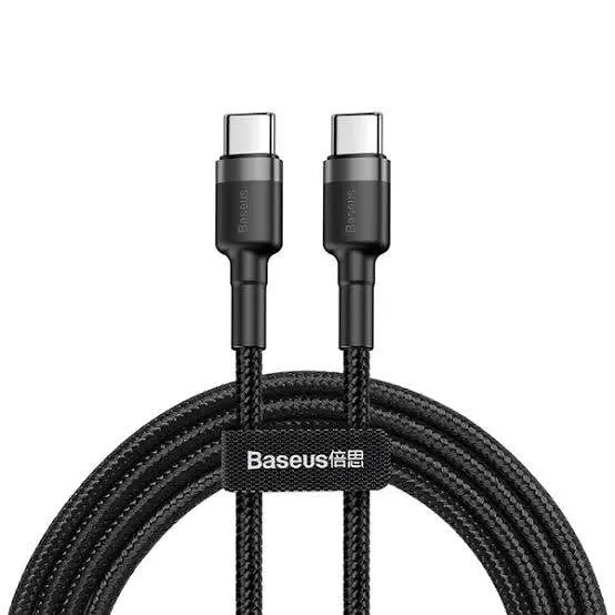 Picture of Baseus Cafule Cable Durable Nylon Braided Wire USB Type-C QC3.0 3A 1M black-grey CATKLF-BG1 -Black