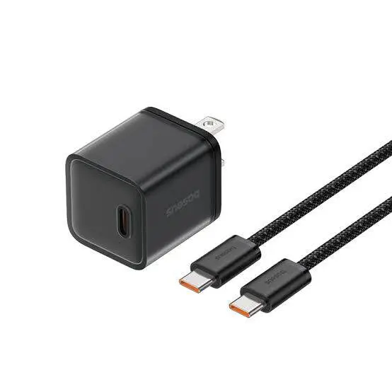 Picture of Baseus 30W Gan5s For iPhone 15 Series Charger with Cable -Black