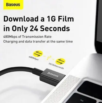 Picture of Baseus Superior Series PD 20W Type-C To Lightning Fast Charging Data Cable 1M - Black -Black
