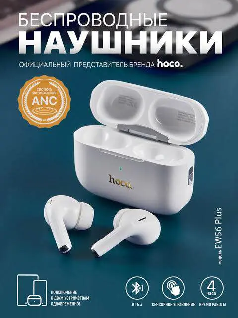 Picture of Hoco EW56 Plus ANC True Wireless Earphones -White