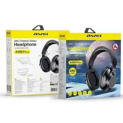 Picture of Awei A997 Pro ANC Wireless Bluetooth Headphones -Black