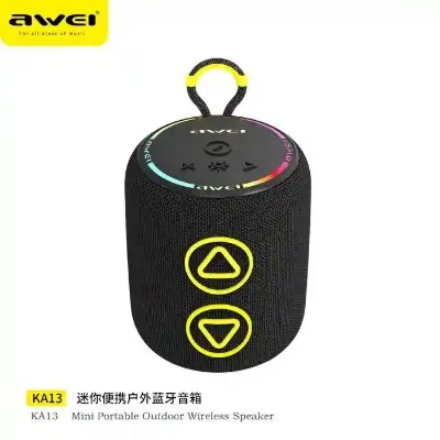 Picture of AWEI KA13 Mini Bluetooth Speaker With RGB Light -Black