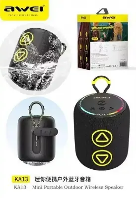 Picture of AWEI KA13 Mini Bluetooth Speaker With RGB Light -Black