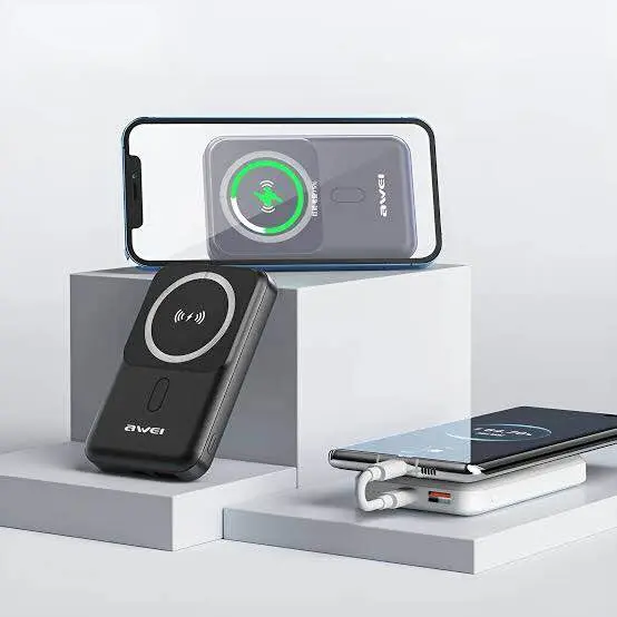 Picture of Awei P139K 10000mAh 15W Magnetic Wireless Power Bank -Black
