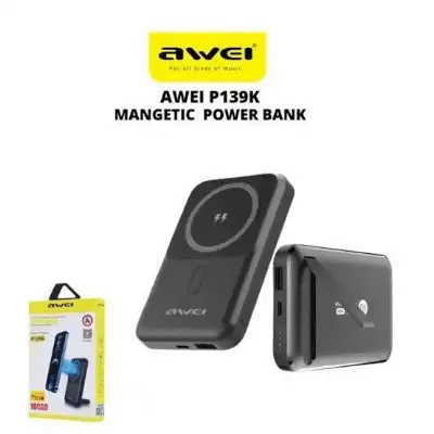 Picture of Awei P139K 10000mAh 15W Magnetic Wireless Power Bank -Black
