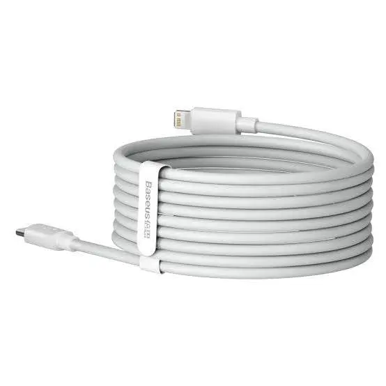 Picture of Baseus Simple Wisdom 20W Type-C to Lightning Cable - White -White