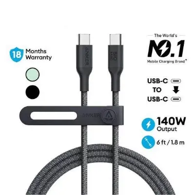 Picture of Anker 544 240W USB-C to USB-C Bio Based Cable 3ft -Black