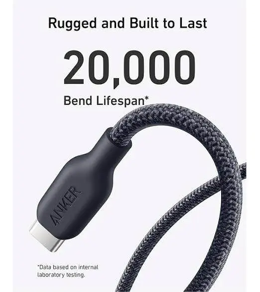 Picture of Anker 544 240W USB-C to USB-C Bio Based Cable 3ft -Black