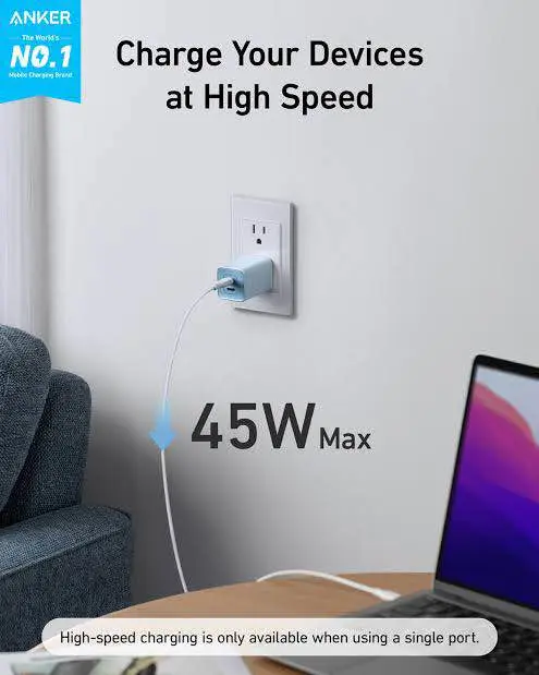 Picture of Anker 523 Nano 3 47W GaN2 USB C Charger -White