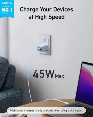 Picture of Anker 523 Nano 3 47W GaN2 USB C Charger -White