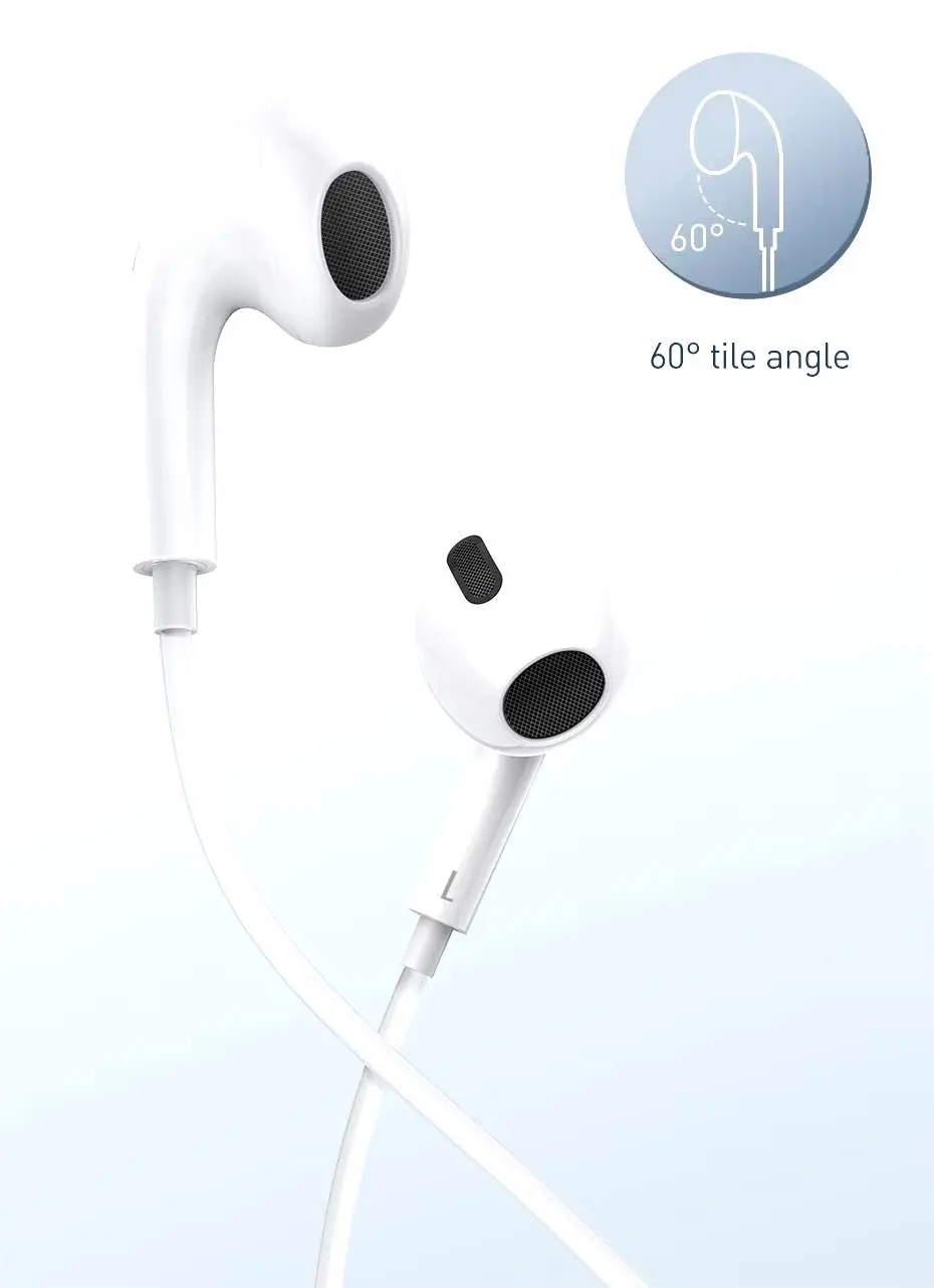 Picture of Baseus Encok H17 3.5mm Lateral in-ear Wired Earphone -White