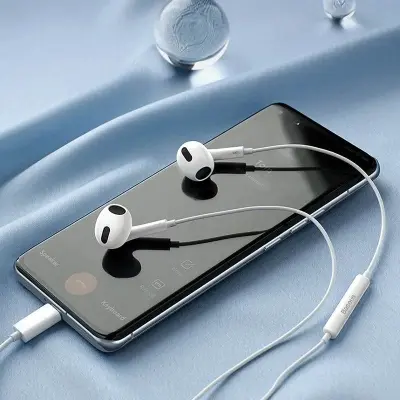 Picture of Baseus Encok H17 3.5mm Lateral in-ear Wired Earphone -White