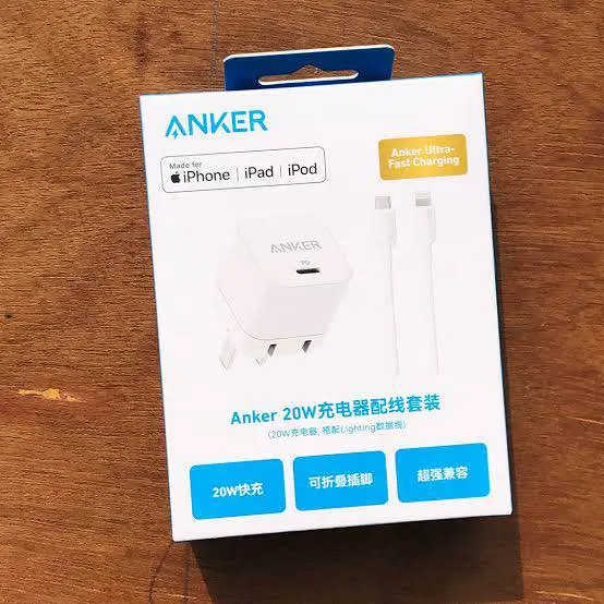 Picture of Anker 20W Ultra Fast Charging Adapter with USB-C to USB-C Cable -White