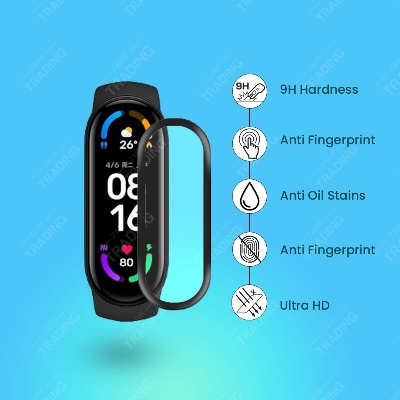 Picture of Mi Band 6 Smart Watch Screen Protector HD Clear Ultra-Thin PMMA Full Coverage Scratch & Fingerprint Resistant for Xiaomi Mi Band 6 Screen Protector (1 Pcs)