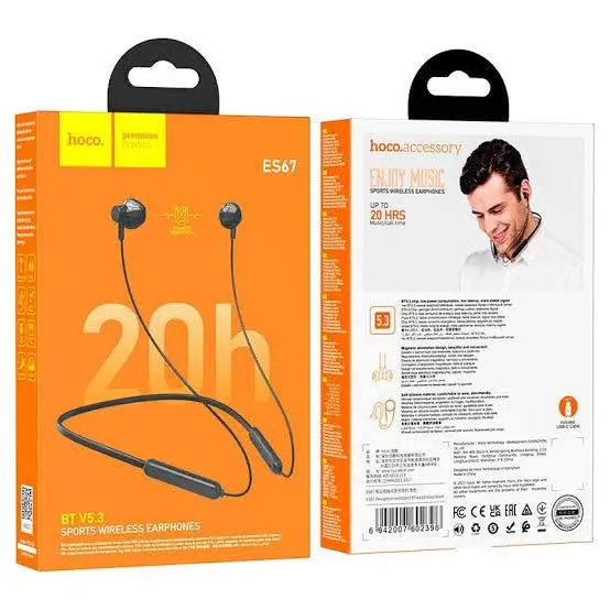 Picture of Hoco ES67 Sports Bluetooth Wireless Neckband Earphone -Black