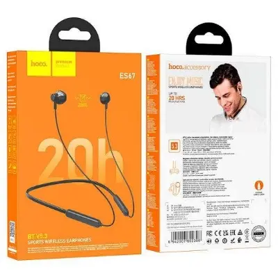 Picture of Hoco ES67 Sports Bluetooth Wireless Neckband Earphone -Black