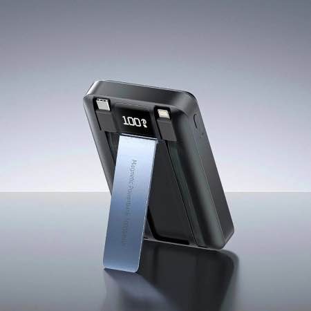 Picture of MKB PK81 Magnetix PowerBank 10000mAH, Wireless Charging, PowerDelivery 22.5W,Charging Stand,MagSafe -Black