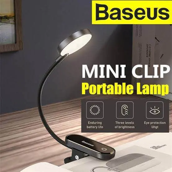 Picture of Baseus Com fort Reading Mini Clip table Lamp -Black