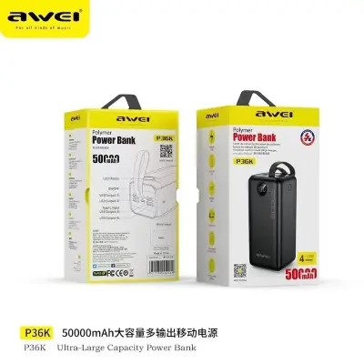 Picture of Awei P36K Power Bank 50000mAh -Black