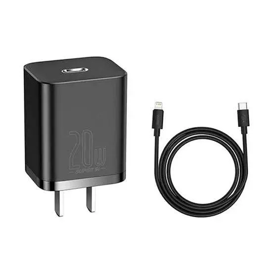 Picture of Baseus 20W Super Si USB C to Lightning Charger For iP -Black