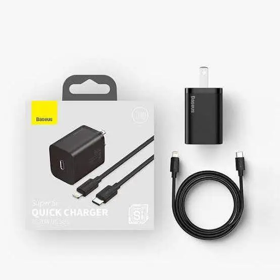 Picture of Baseus 20W Super Si USB C to Lightning Charger For iP -Black