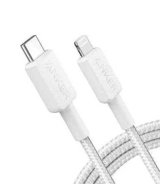 Picture of Anker 310 Type C to Lightning Cable 0.9m Long – A81A5 Breaided -White