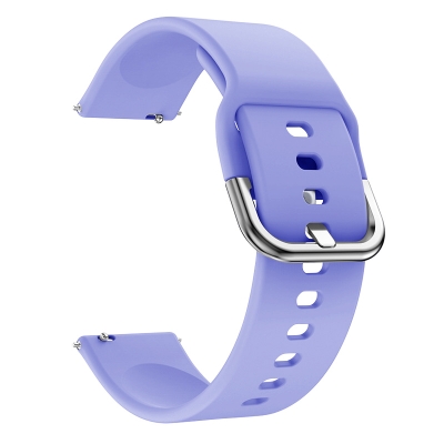 Picture of 22mm Smart Silicone Premium Strap Watch Belt for unisex. (Light purple,Freesize)